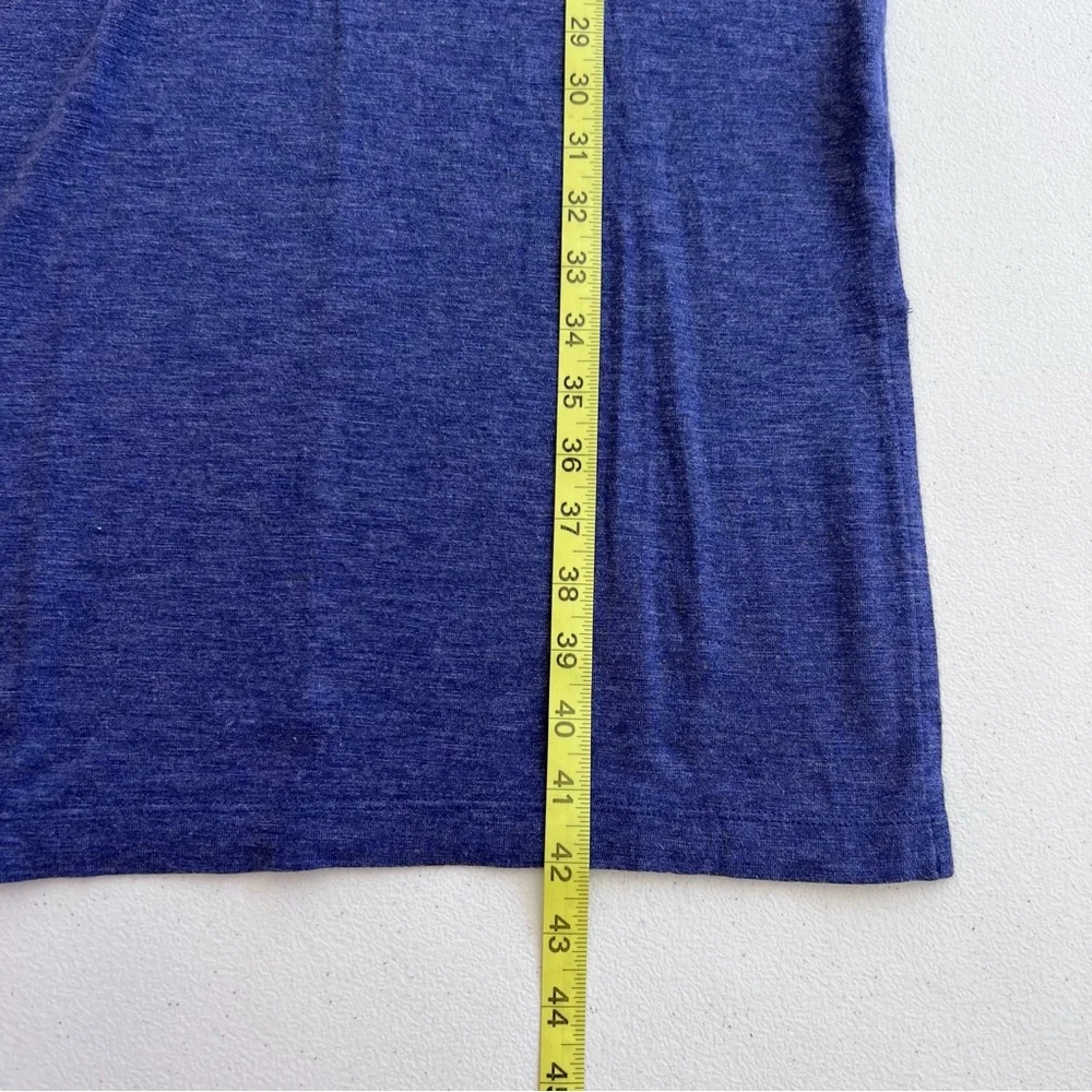 Jessica Simpson Finlee T-Shirt Dress Viscose Blend Pocket Slits Blue Womens XS - Picture 9 of 10